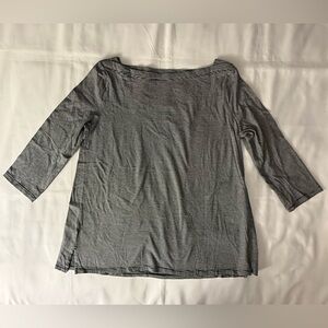 Ann Taylor LOFT Striped 3/4 Sleeves Shirt